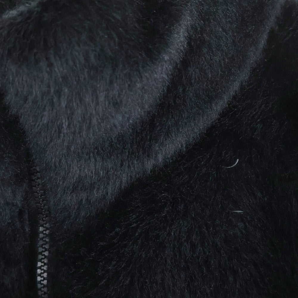 THE BLACK EYE PATCH(ブラックアイパッチ) OG LABEL FAUX FUR DOWN JACKET BLACK フェイクファー ダウンジャケット ブラック