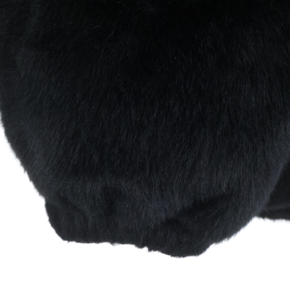 THE BLACK EYE PATCH(ブラックアイパッチ) OG LABEL FAUX FUR DOWN JACKET BLACK フェイクファー ダウンジャケット ブラック