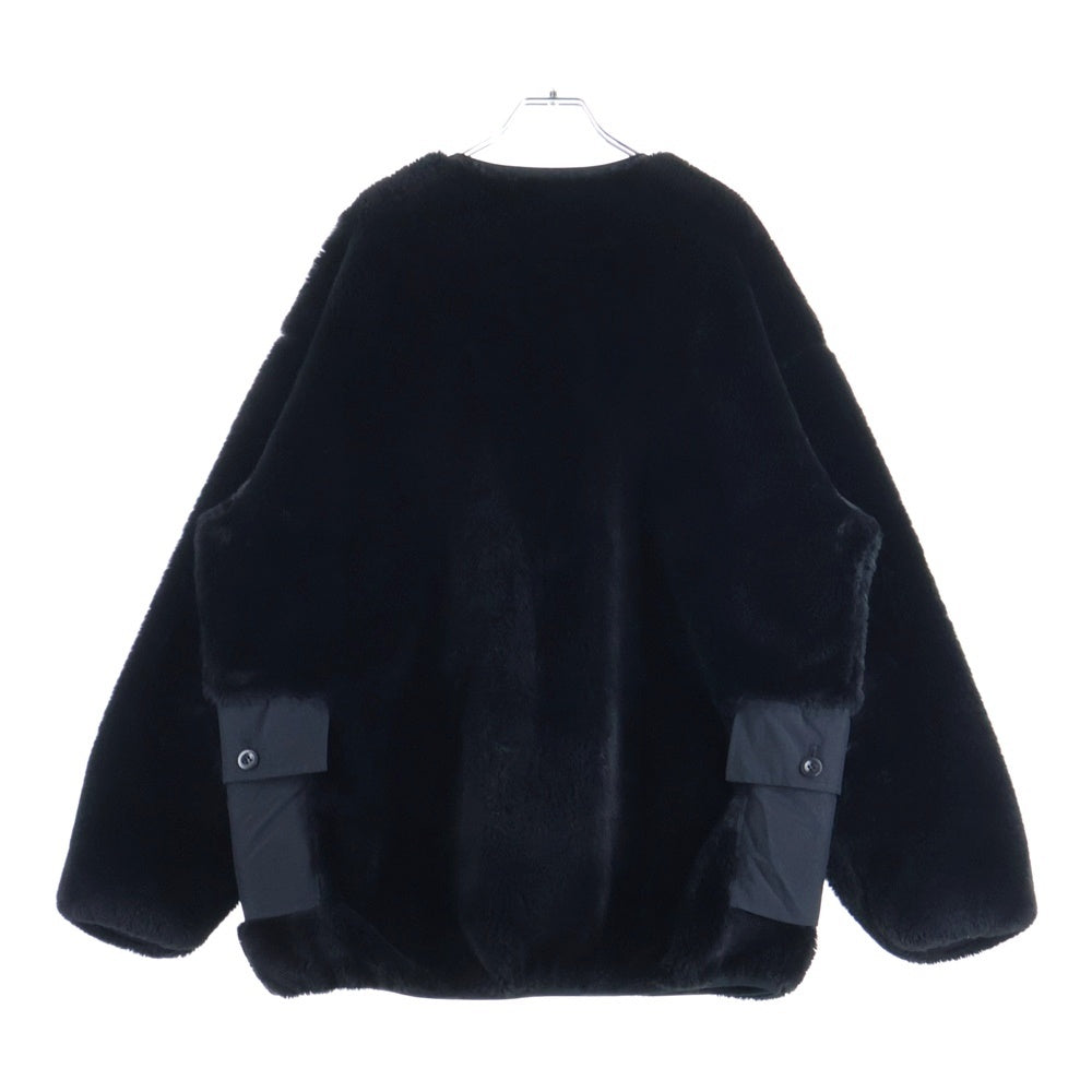 COMME des GARCONS HOMME(コムデギャルソンオム) マイクロファーショルダーボタン スウェット ブラック HL-T024