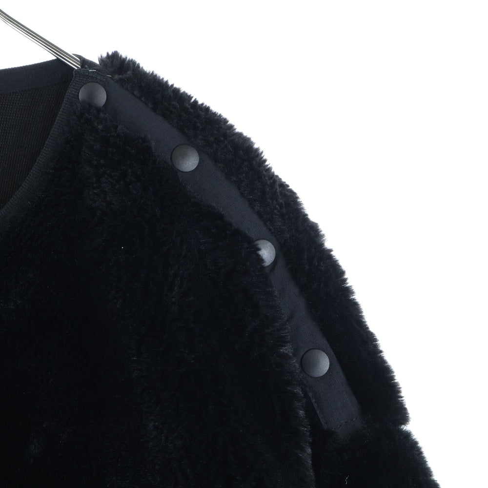 COMME des GARCONS HOMME(コムデギャルソンオム) マイクロファーショルダーボタン スウェット ブラック HL-T024