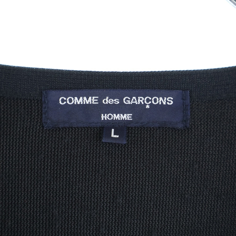 COMME des GARCONS HOMME(コムデギャルソンオム) マイクロファーショルダーボタン スウェット ブラック HL-T024
