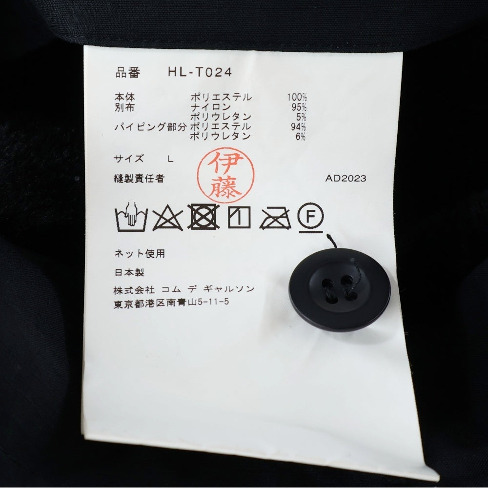 COMME des GARCONS HOMME(コムデギャルソンオム) マイクロファーショルダーボタン スウェット ブラック HL-T024