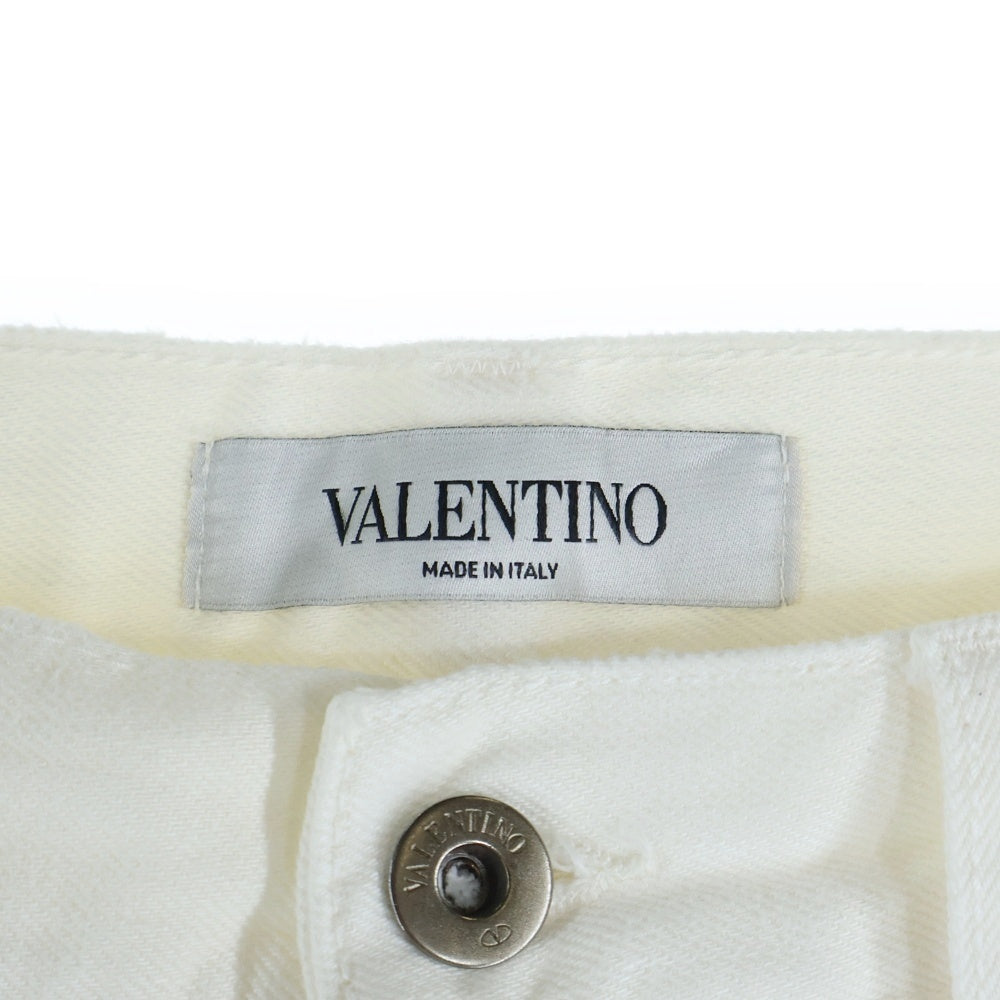 VALENTINO(ヴァレンティノ) コットン ストレート デニムパンツ ホワイト