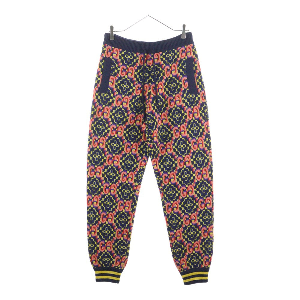 GUCCI(グッチ) ダブルGジャガード ニット ロングパンツ マルチカラー 675999 XKB4V