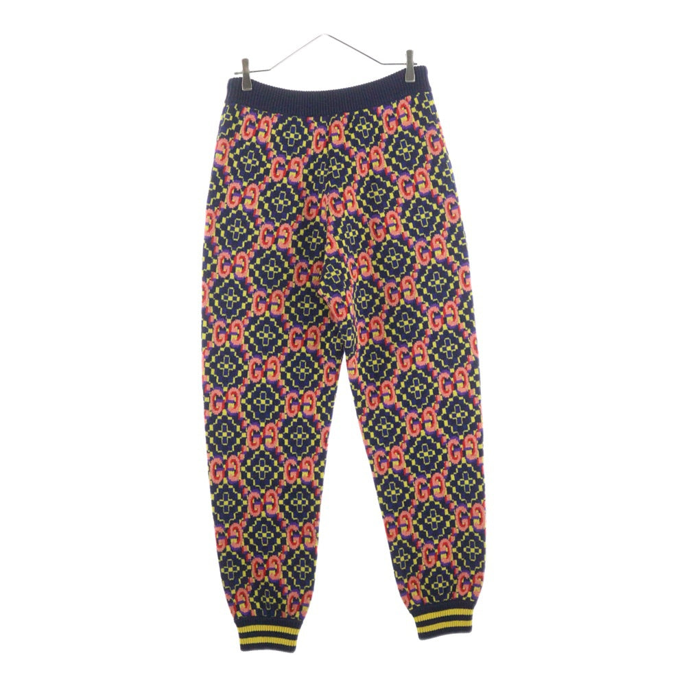 GUCCI(グッチ) ダブルGジャガード ニット ロングパンツ マルチカラー 675999 XKB4V