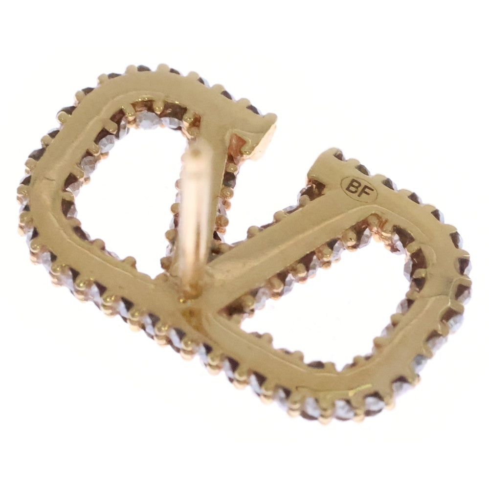 VALENTINO(ヴァレンティノ) Vロゴ ラインストーン ピアス ゴールド M10172 レディース