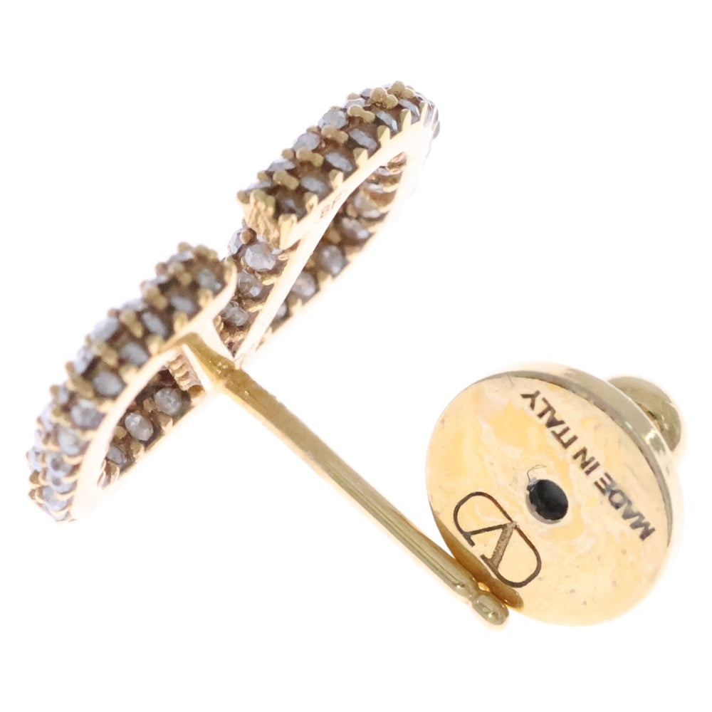 VALENTINO(ヴァレンティノ) Vロゴ ラインストーン ピアス ゴールド M10172 レディース