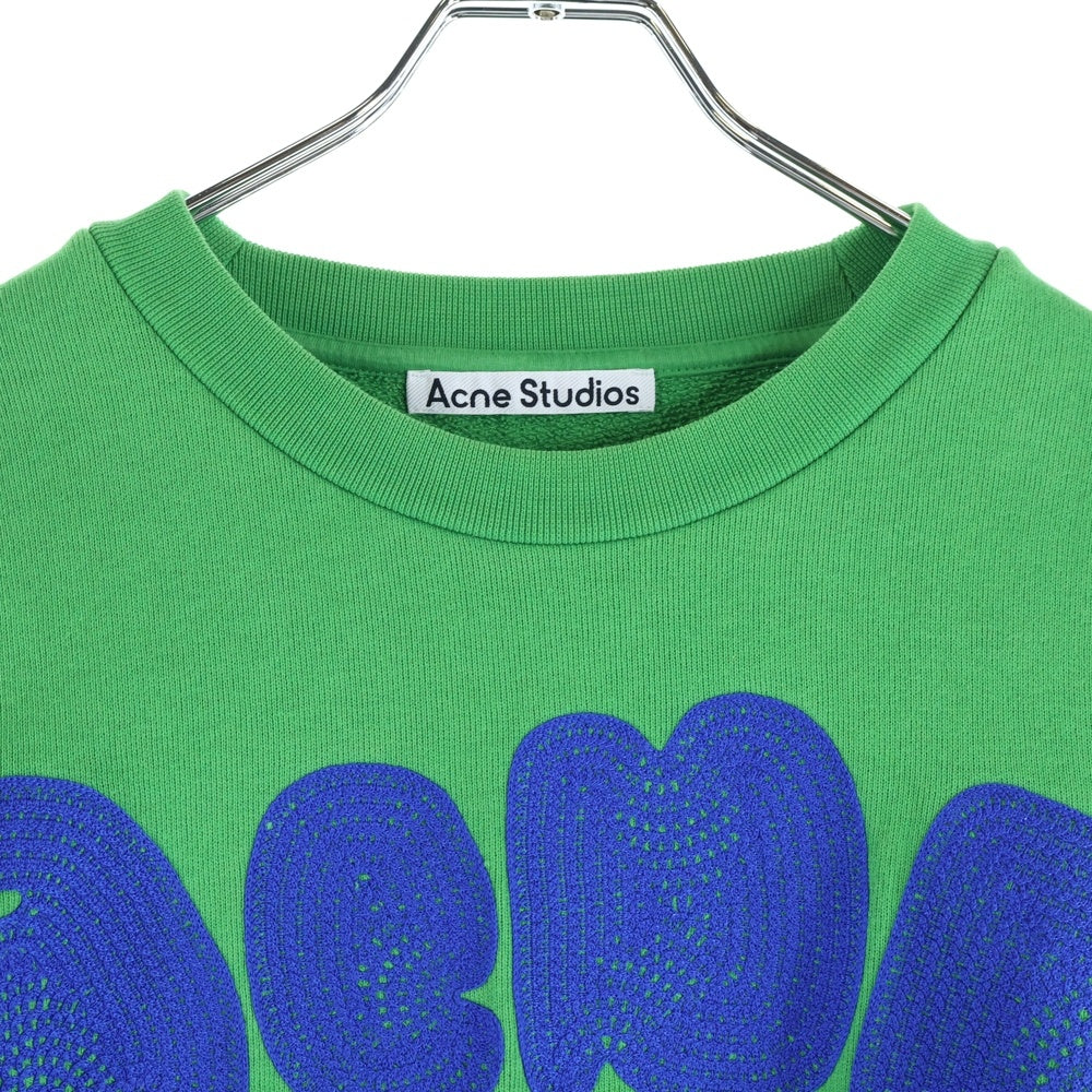 Acne Studios(アクネ ストゥディオズ) Bubble Logo Sweatshirt バブルロゴクルーネックスウェットトレーナー グリーン FN-MN-SWEA000311 BI0172