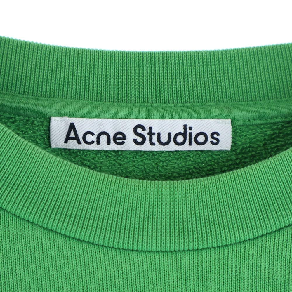 Acne Studios(アクネ ストゥディオズ) Bubble Logo Sweatshirt バブルロゴクルーネックスウェットトレーナー グリーン FN-MN-SWEA000311 BI0172