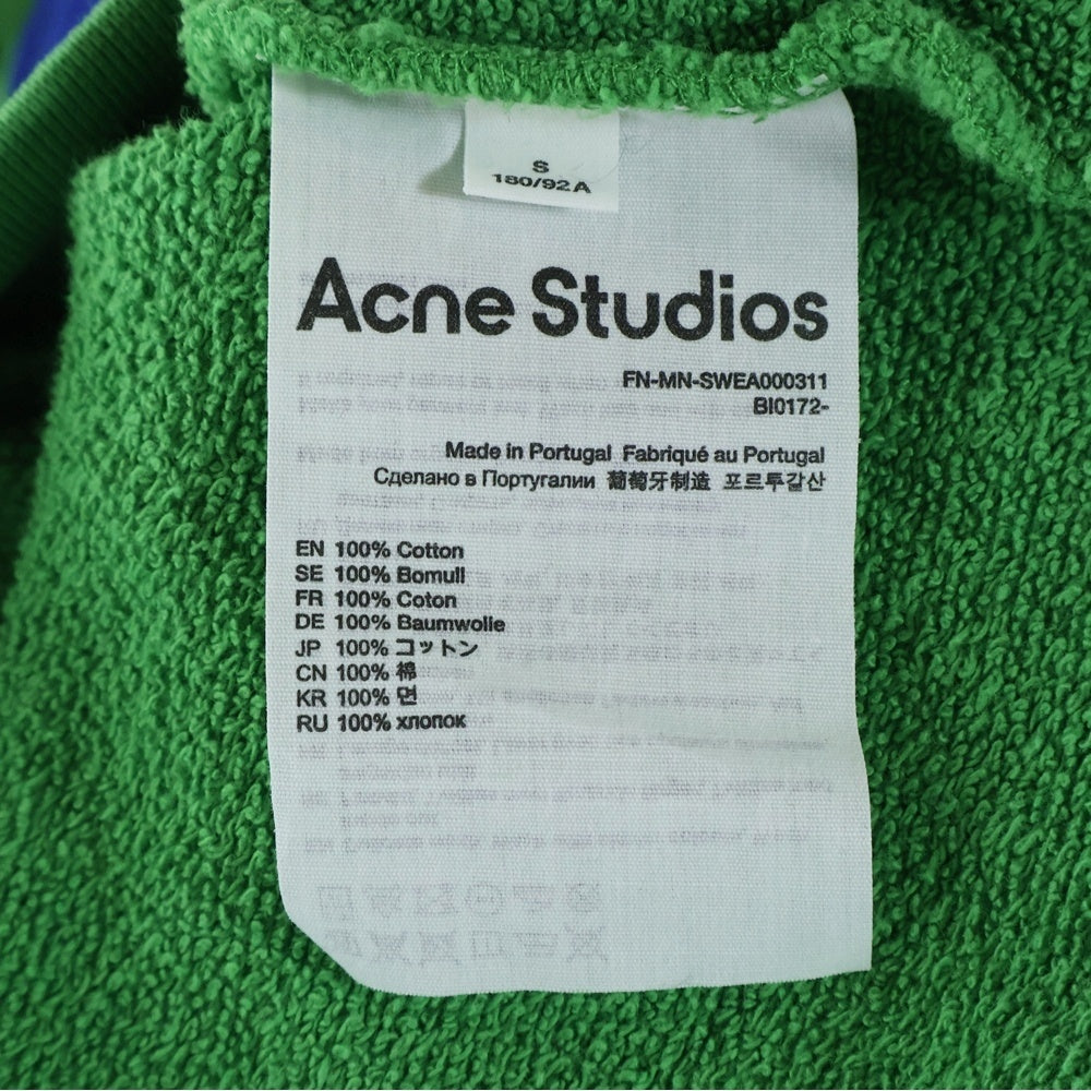 Acne Studios(アクネ ストゥディオズ) Bubble Logo Sweatshirt バブルロゴクルーネックスウェットトレーナー グリーン FN-MN-SWEA000311 BI0172