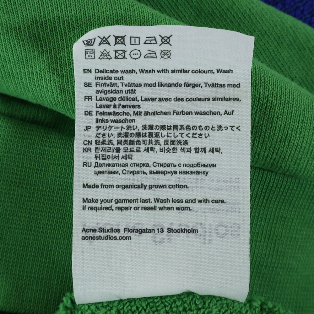 Acne Studios(アクネ ストゥディオズ) Bubble Logo Sweatshirt バブルロゴクルーネックスウェットトレーナー グリーン FN-MN-SWEA000311 BI0172