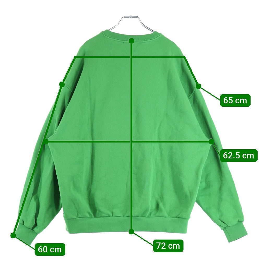 Acne Studios(アクネ ストゥディオズ) Bubble Logo Sweatshirt バブルロゴクルーネックスウェットトレーナー グリーン FN-MN-SWEA000311 BI0172