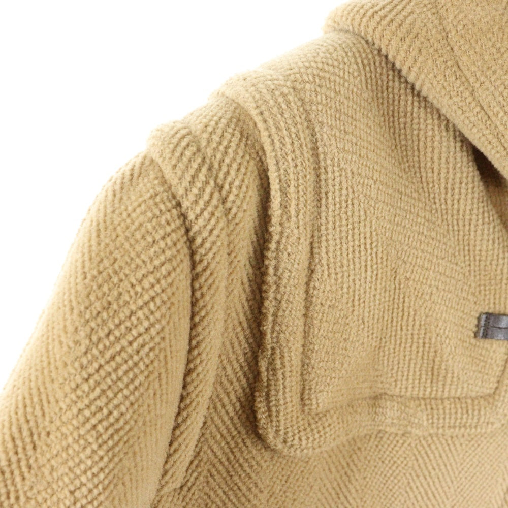 OLD ENGLAND(オールドイングランド) ウール ヘリンボーン ダッフルコート ブラウン レディース 22330901