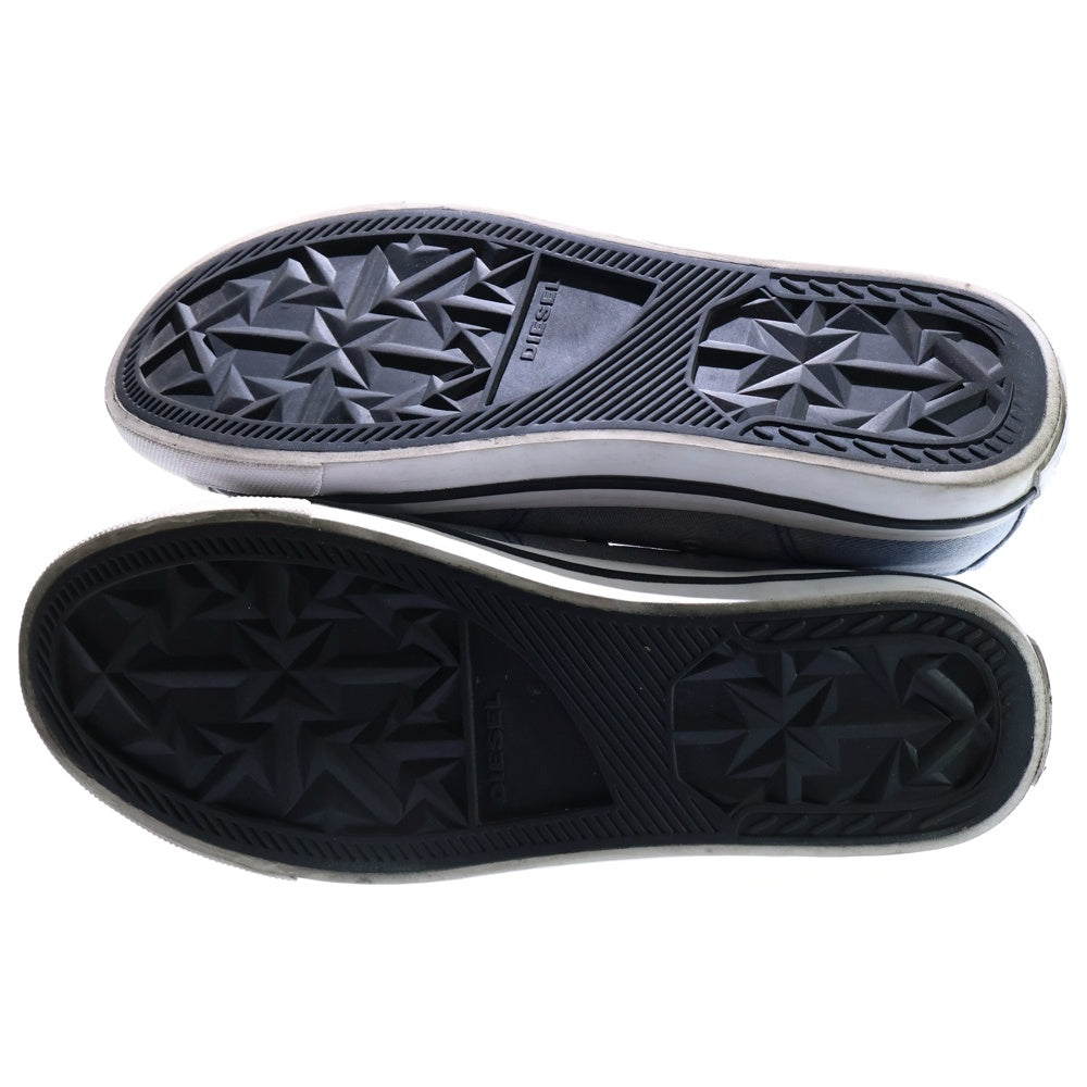 DIESEL(ディーゼル) デニム生地 ハイカット スケートスニーカー ブルー