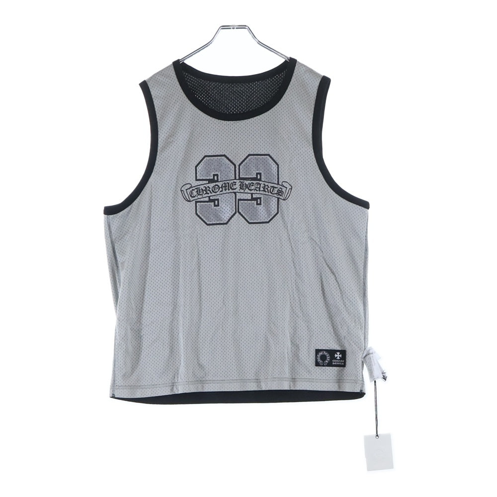 CHROME HEARTS(クロムハーツ) MESH WARM UP JERSEY リバーシブルCHロゴプリントメッシュタンクトップ ブラック