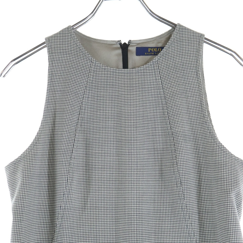 POLO RALPH LAUREN(ポロラルフローレン) 千鳥格子 ノースリーブ ワンピース レディース ホワイト/ブラック