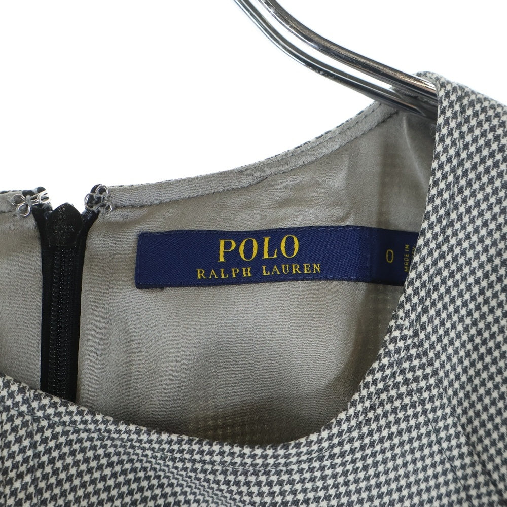 POLO RALPH LAUREN(ポロラルフローレン) 千鳥格子 ノースリーブ ワンピース レディース ホワイト/ブラック