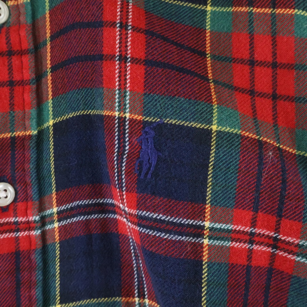 RALPH LAUREN(ラルフローレン) コットン チェック ボタンダウン 胸刺繍ロゴ 長袖シャツ レディース マルチカラー