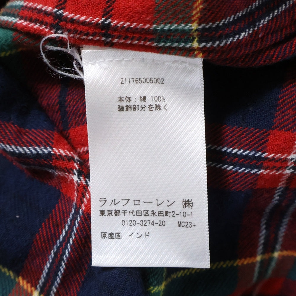 RALPH LAUREN(ラルフローレン) コットン チェック ボタンダウン 胸刺繍ロゴ 長袖シャツ レディース マルチカラー