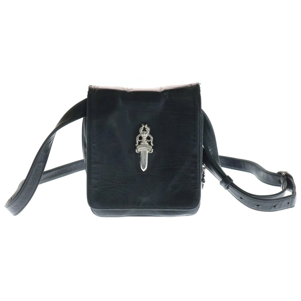 CHROME HEARTS(クロムハーツ) MILO ラージダガー メールショルダーバッグ レザーバッグブラック