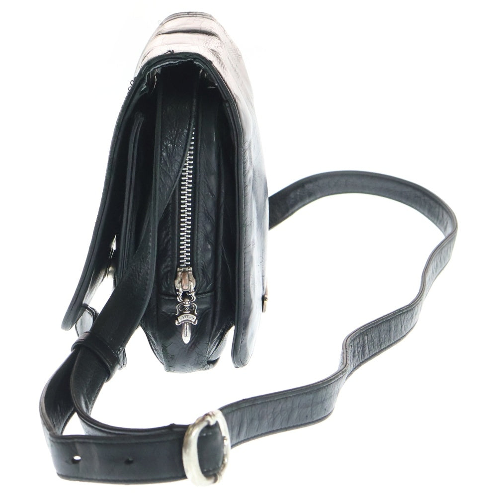 CHROME HEARTS(クロムハーツ) MILO ラージダガー メールショルダーバッグ レザーバッグブラック