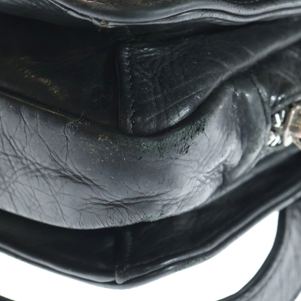 CHROME HEARTS(クロムハーツ) MILO ラージダガー メールショルダーバッグ レザーバッグブラック