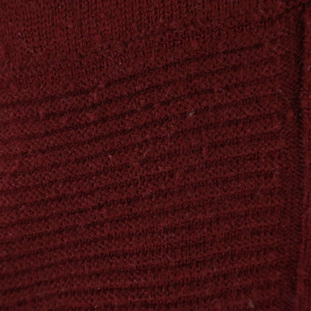 LACOSTE(ラコステ) ロゴ刺繍 Vネック ニット セーター レッド