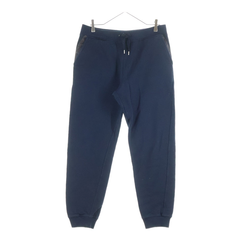 HERMES(エルメス) カシミヤ混 Hロゴレザーパッチ スウェットパンツ ネイビー