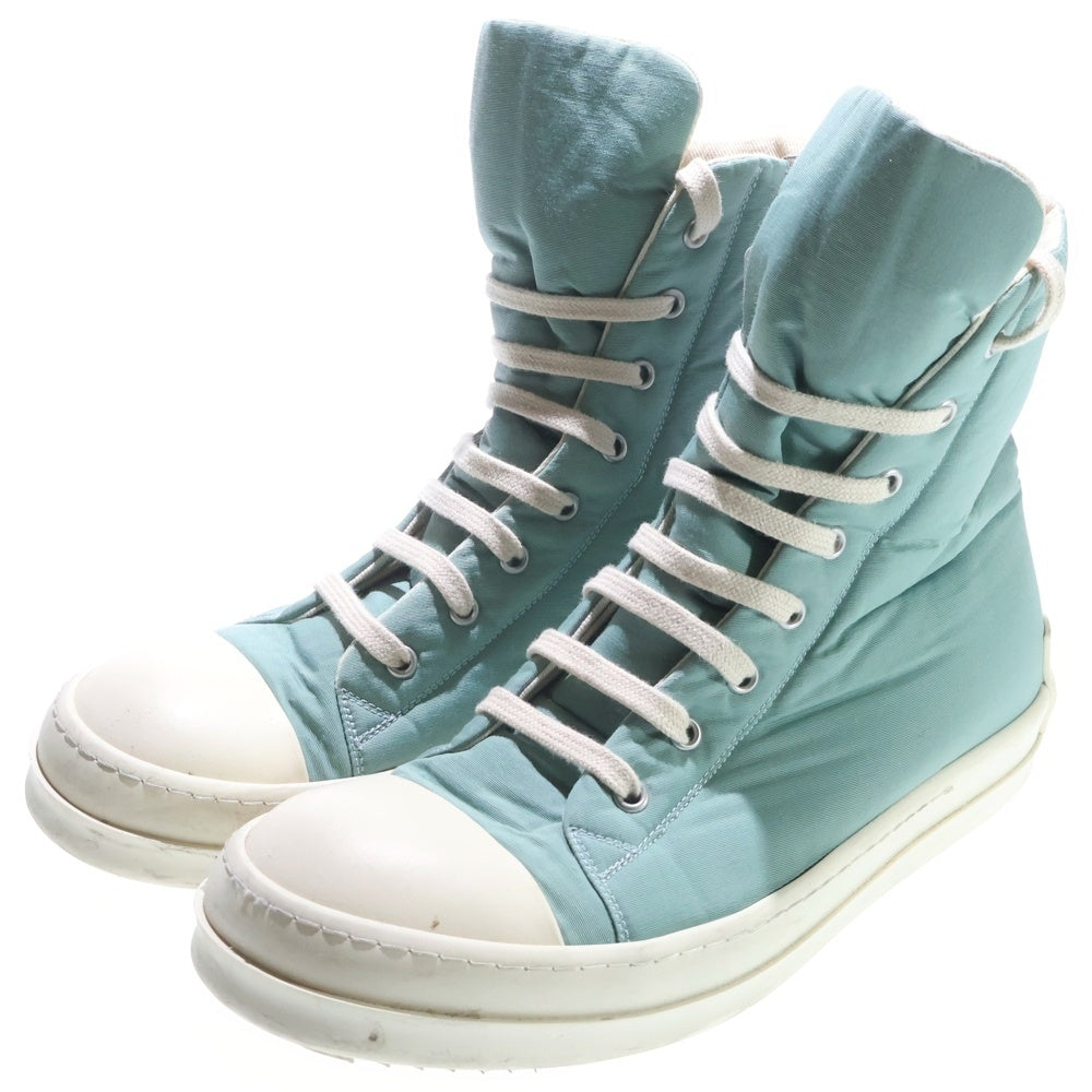 Rick Owens DRKSHDW(リックオウエンス ダークシャドウ) 23AW Nylon Ramones ナイロン ラモーンズ ハイカットスニーカー グリーン