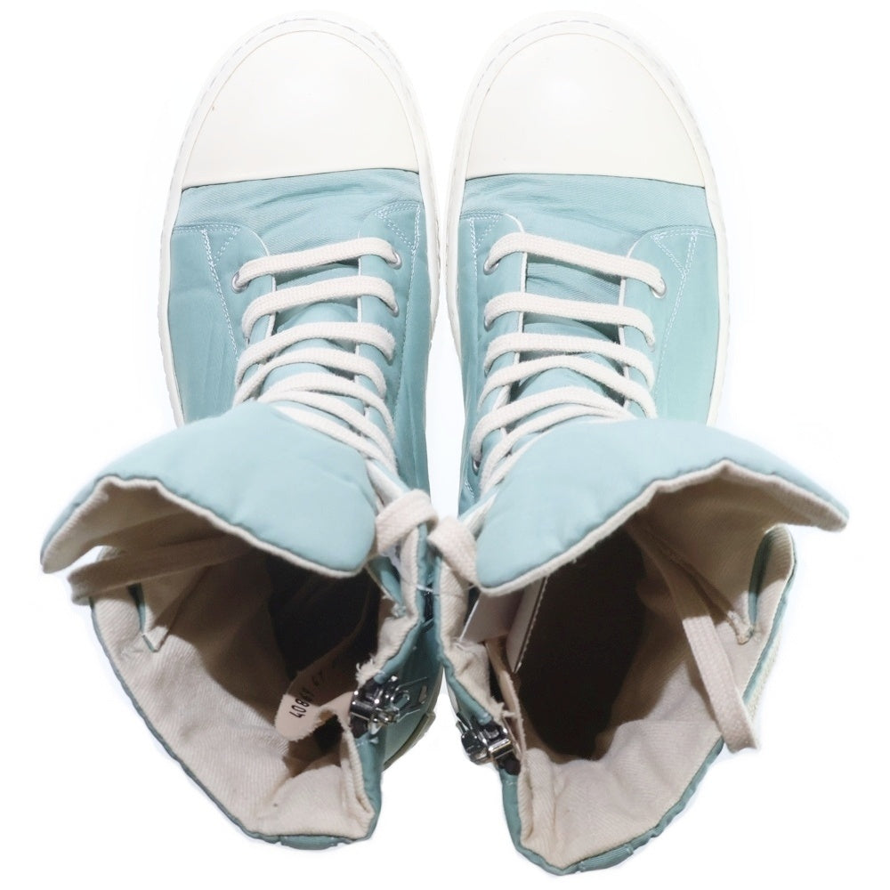 Rick Owens DRKSHDW(リックオウエンス ダークシャドウ) 23AW Nylon Ramones ナイロン ラモーンズ ハイカットスニーカー グリーン