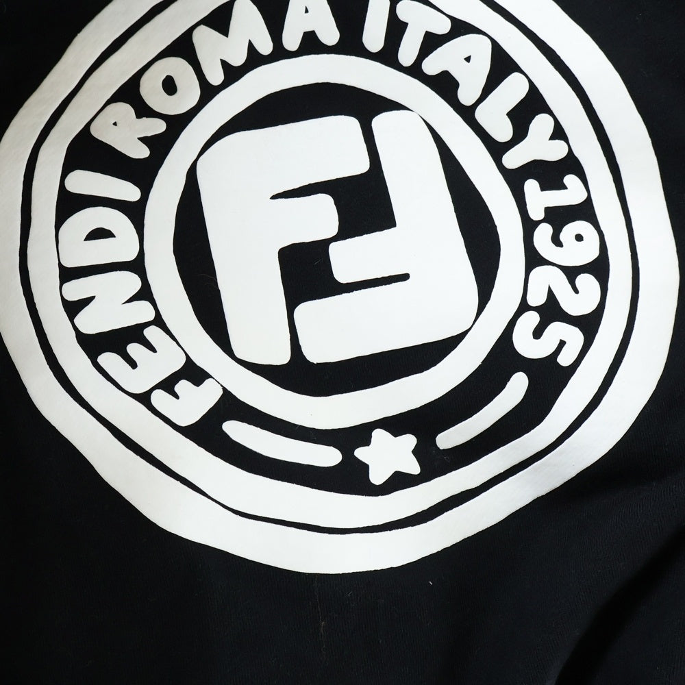 FENDI(フェンディ) フロントFFロゴプリント プルオーバーパーカー ブラック JUH018 5V0 キッズ レディース