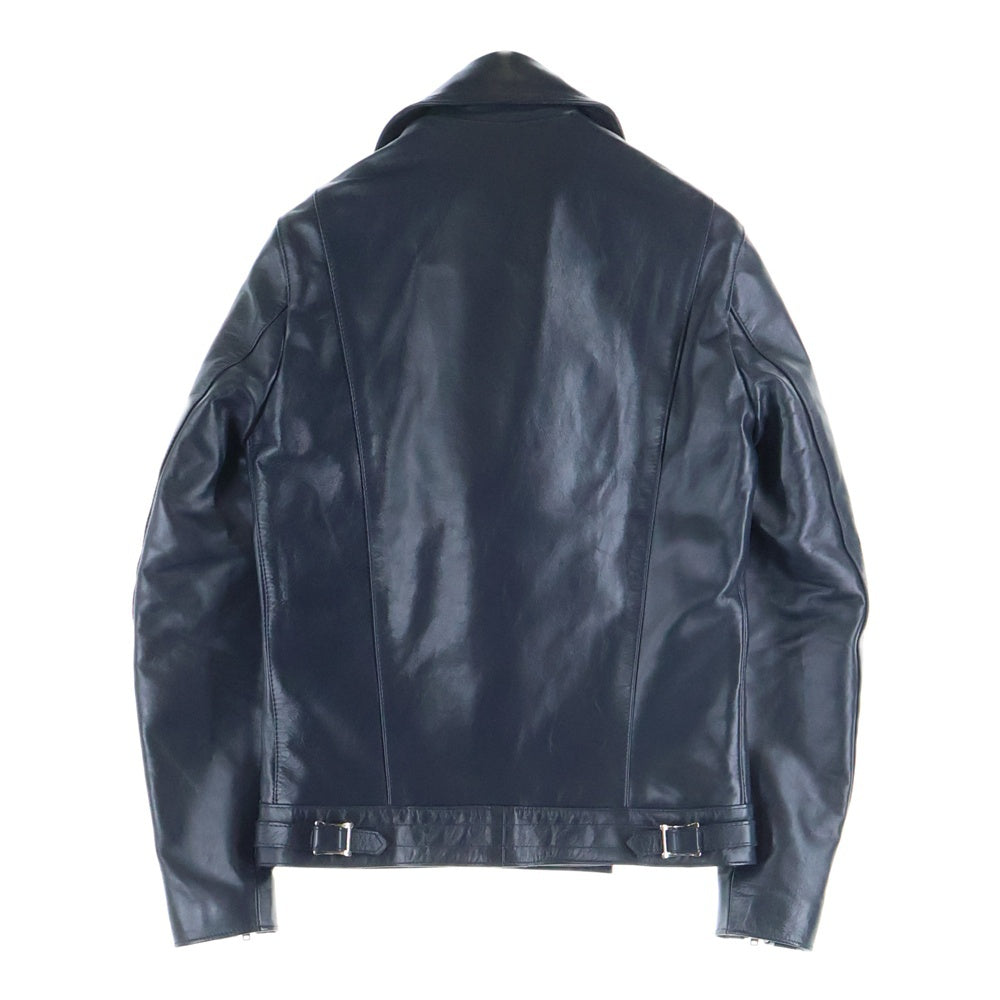 Lewis Leathers(ルイスレザー) 441T CYCLONE TIGHT FIT サイクロン タイトフィット ホースハイド ダブルライダース レザージャケット ネイビー