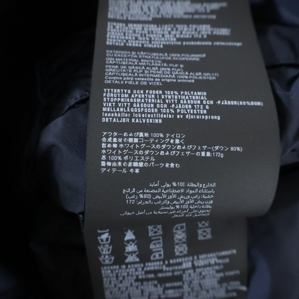 PRADA(プラダ) NYLON PIUMA NERO 三角ロゴプレート ナイロン ダウンジャケット ネイビー SGY091 R132