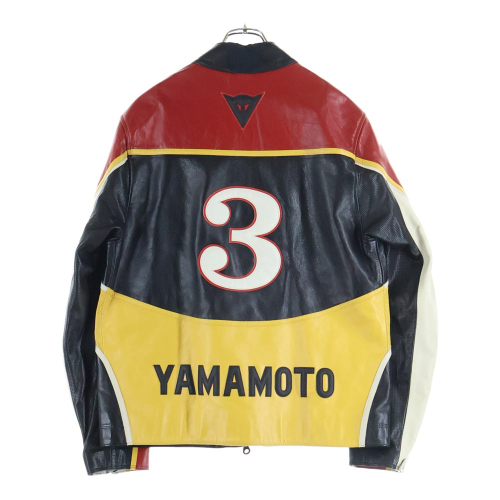 Yohji Yamamoto POUR HOMME(ヨウジヤマモト プールオム) ×DAINESE RACING JACKET ダイネーゼ レーシング レザージャケット ブラック/レッド H0-Y70-723