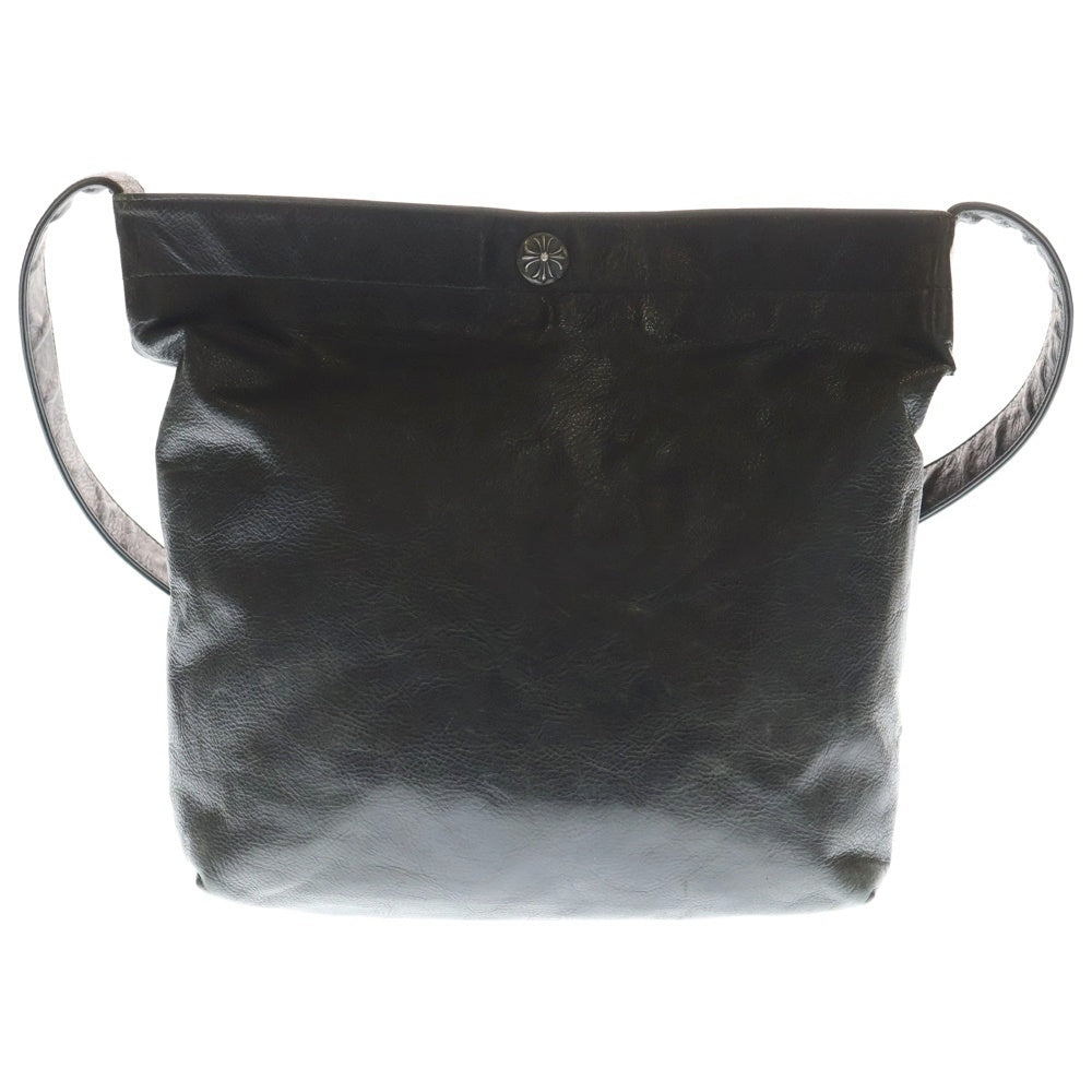 CHROME HEARTS(クロムハーツ) OLD オールド クロスボールボタン レザーショルダーバッグ ブラック