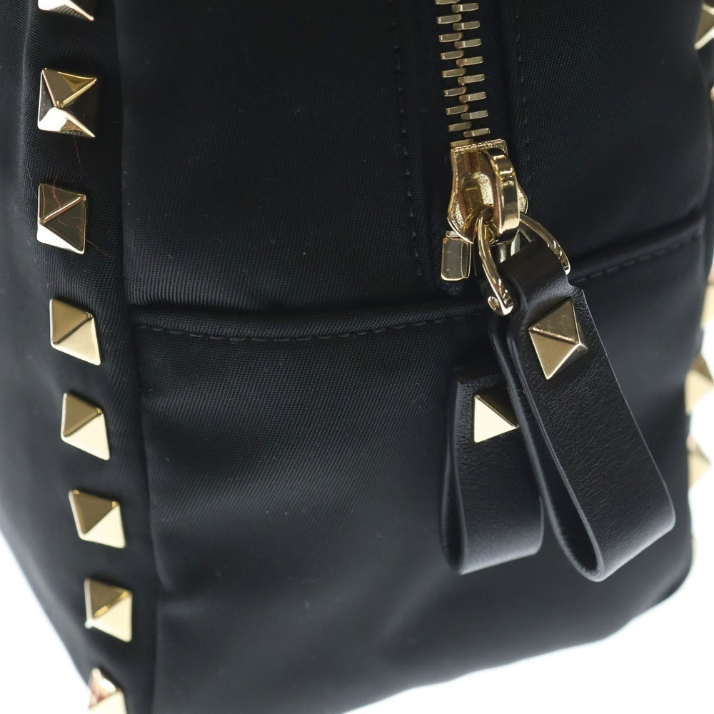 VALENTINO(ヴァレンティノ) ロックスタッズ ナイロン ポーチ ブラック レディース