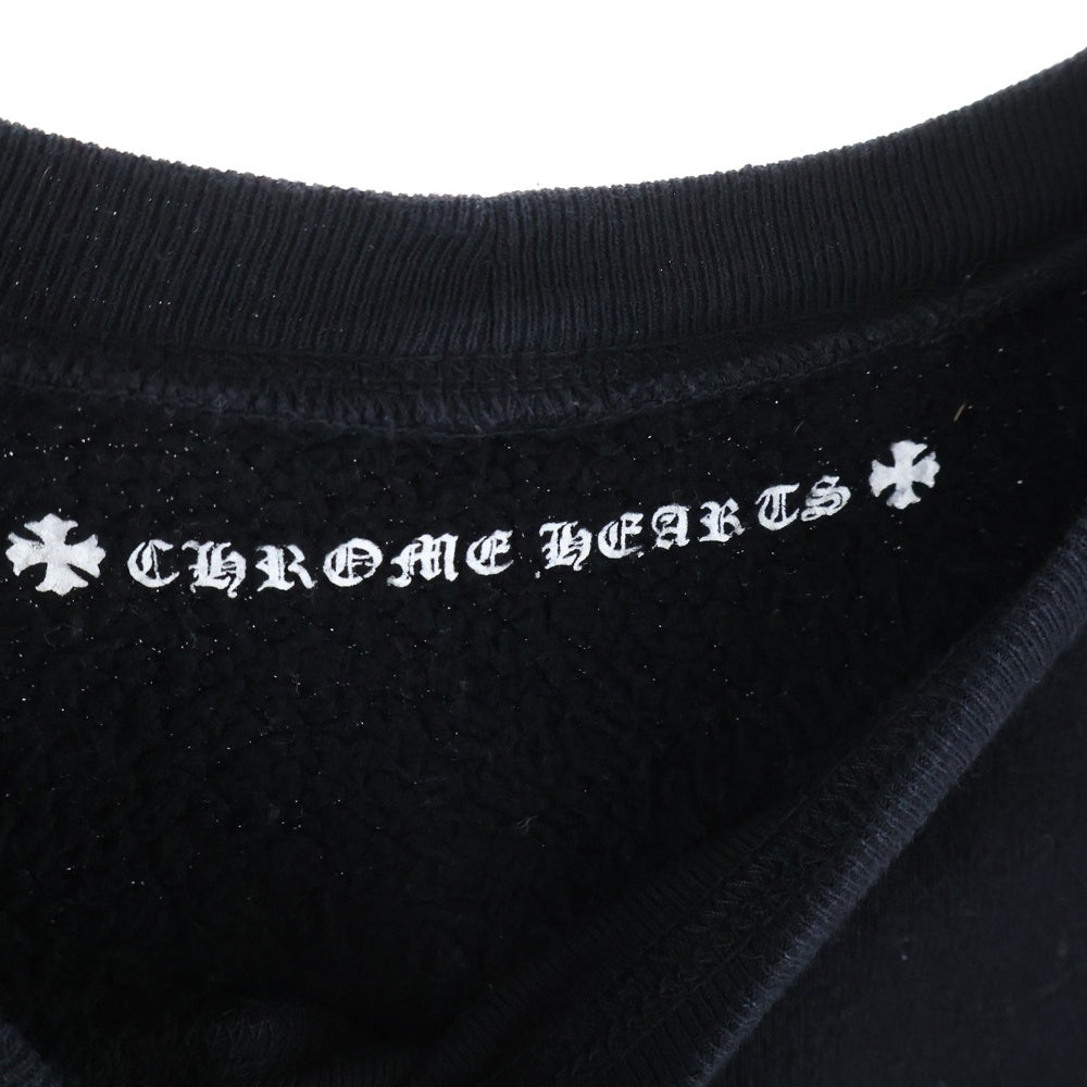 CHROME HEARTS(クロムハーツ) SWTSHRT PLVR バックアーチロゴ 袖フローラル スウェット トレーナー ブラック