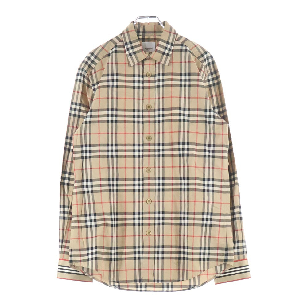BURBERRY(バーバリー) 20AW Checked Shirt チェック柄 長袖シャツ ベージュ 8027778/70B
