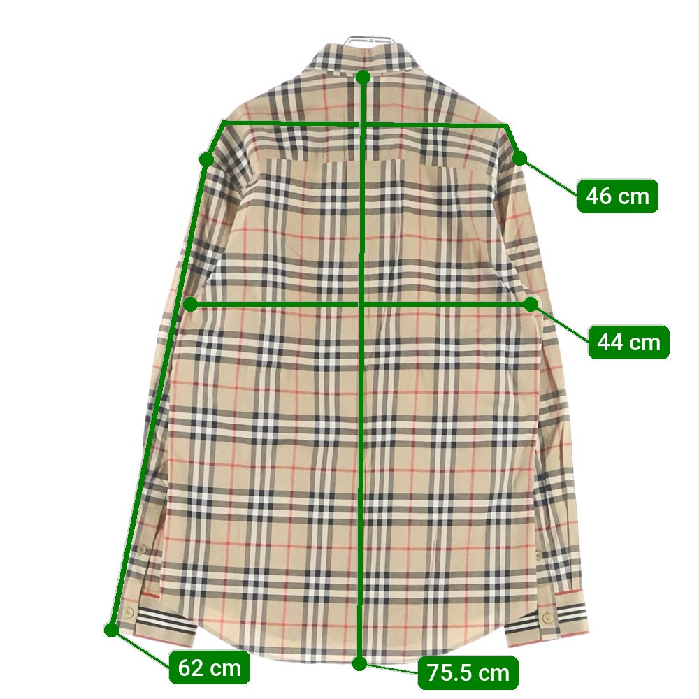 BURBERRY(バーバリー) 20AW Checked Shirt チェック柄 長袖シャツ ベージュ 8027778/70B