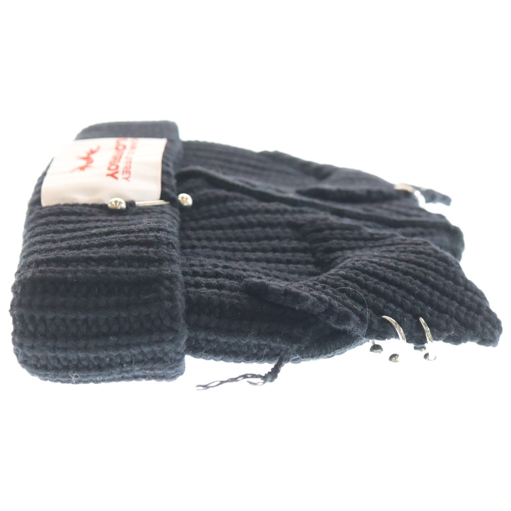 CHARLES JEFFREY LOVERBOY(チャールズジェフリーラバーボーイ) CHUNKY EARS BEANIE スタッズ付 キャットビーニー ブラック