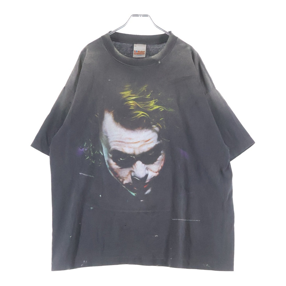 SAINT MICHAEL(セントマイケル) ×The Dark Knight JOKER ヴィンテージ加工 ジョーカープリント半袖Tシャツ カットソー チャコールグレー SM-HR8-0000-C53