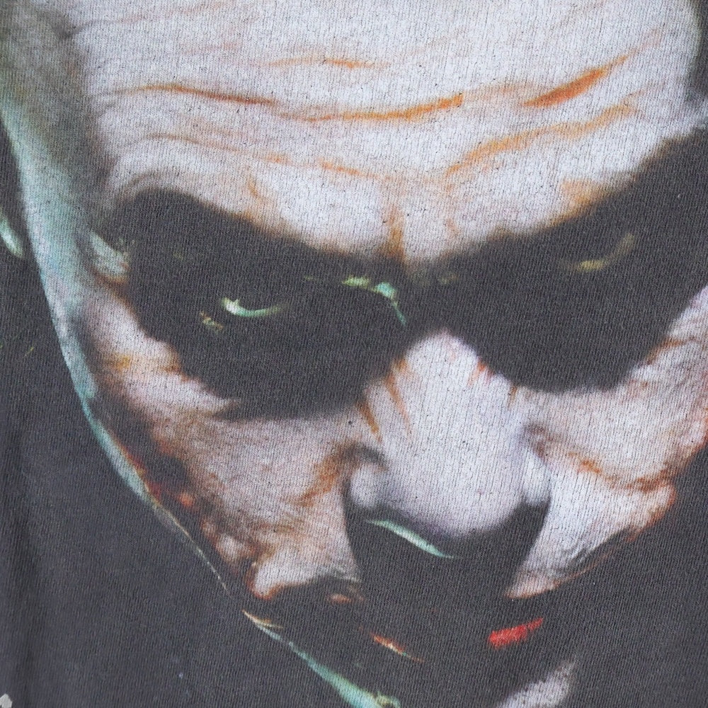 SAINT MICHAEL(セントマイケル) ×The Dark Knight JOKER ヴィンテージ加工 ジョーカープリント半袖Tシャツ カットソー チャコールグレー SM-HR8-0000-C53