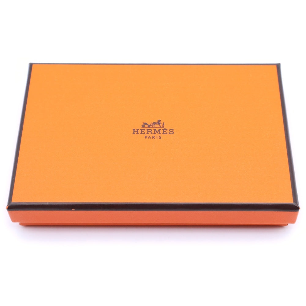 HERMES(エルメス) カルヴィ エトゥープ レザー カード コインケース ベージュ W刻印 レディース