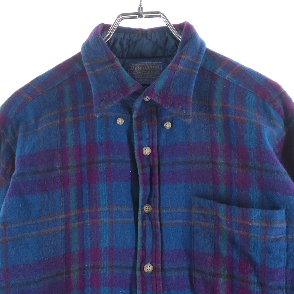 PENDLETON(ペンドルトン) 70S VINTAGE タータンチェック ロングスリーブ ウールシャツ マルチ