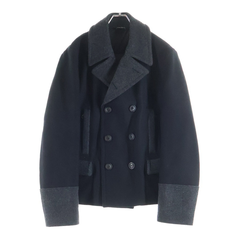 DOLCE & GABBANA(ドルチェアンドガッバーナ) 裏地ダウン ウールPコート ブラック G0733T/FUM4F