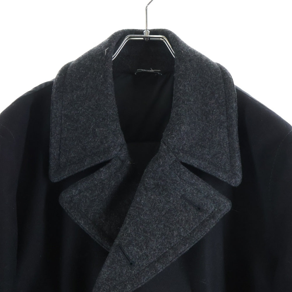 DOLCE & GABBANA(ドルチェアンドガッバーナ) 裏地ダウン ウールPコート ブラック G0733T/FUM4F