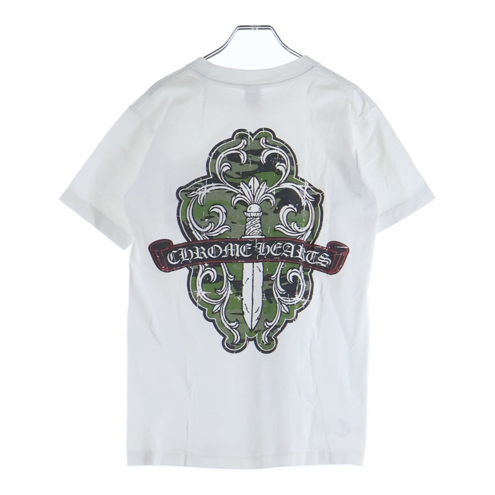 CHROME HEARTS(クロムハーツ) OLD DAGGER S/S Tee ダガーバックプリント 半袖Tシャツ ホワイト