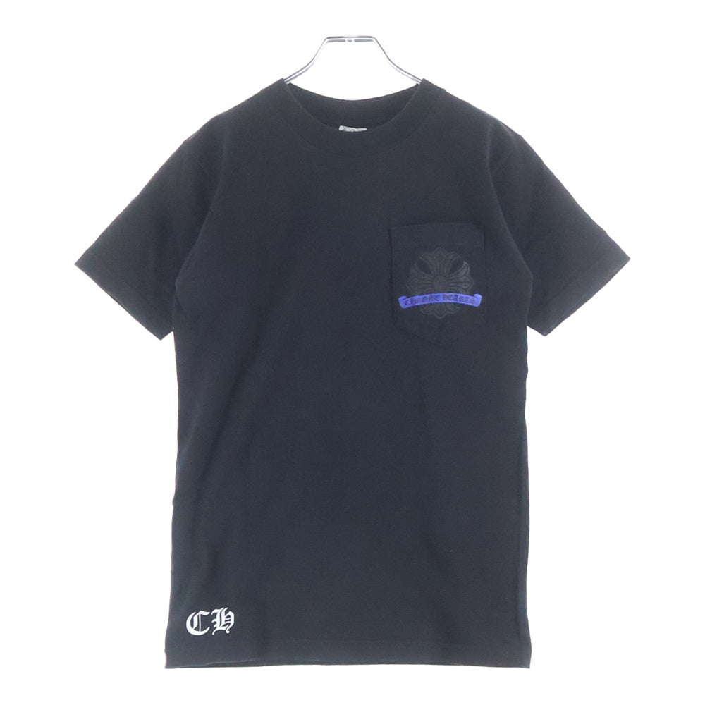 CHROME HEARTS(クロムハーツ) OLD CH PLUS フロントCHプラスプリント クルーネック 半袖Tシャツ ブラック