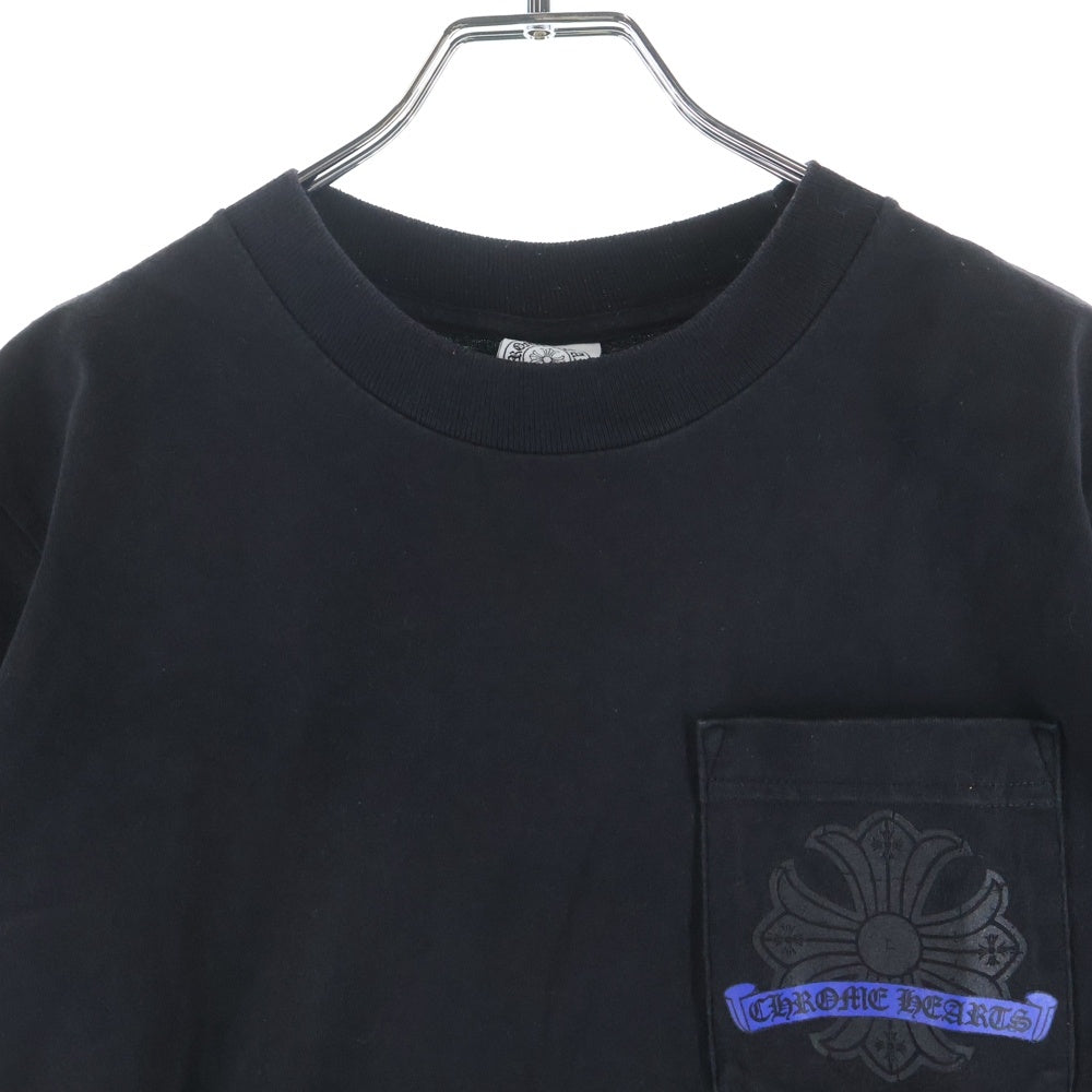 CHROME HEARTS(クロムハーツ) OLD CH PLUS フロントCHプラスプリント クルーネック 半袖Tシャツ ブラック