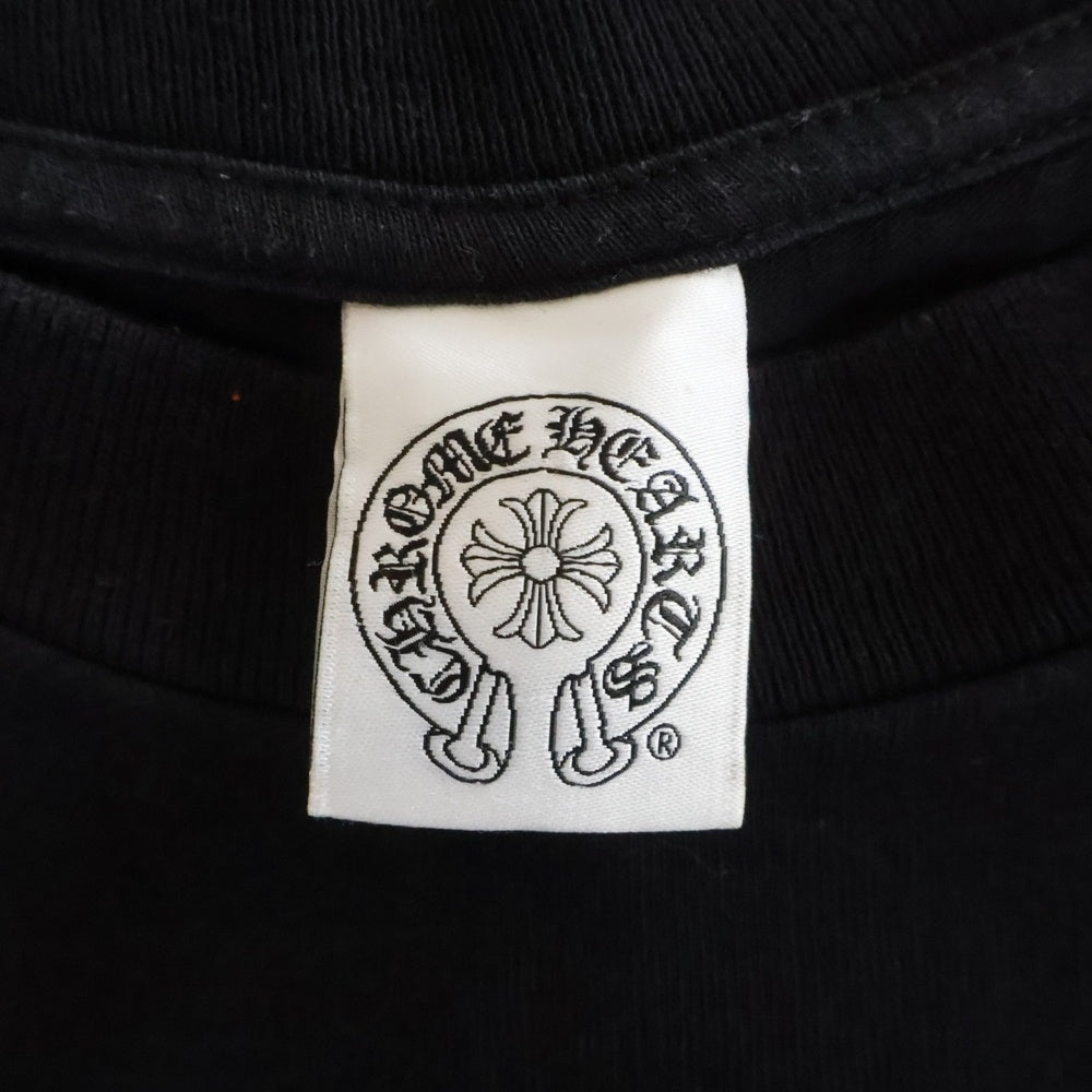 CHROME HEARTS(クロムハーツ) OLD CH PLUS フロントCHプラスプリント クルーネック 半袖Tシャツ ブラック